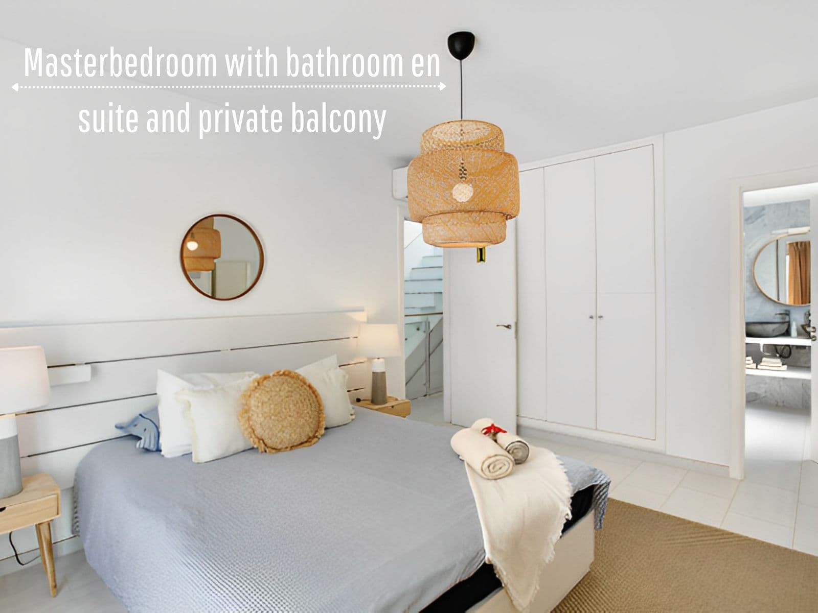 Master bedroom with en-suite bathroom and private balcony